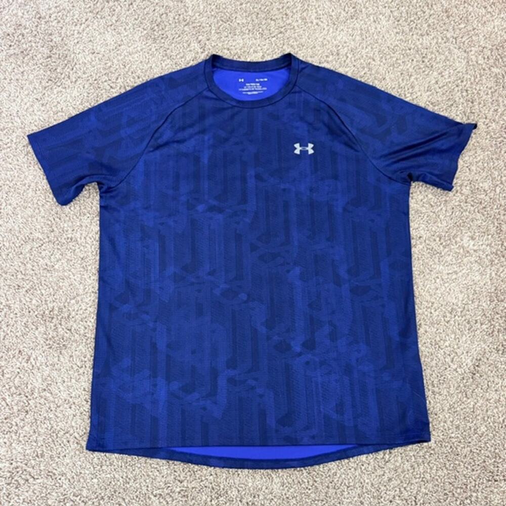 Under Armour The Technical Tee Athletic Lightweight Blue Short Sleeve Men's XL‎